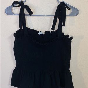 Black tank top w ties
